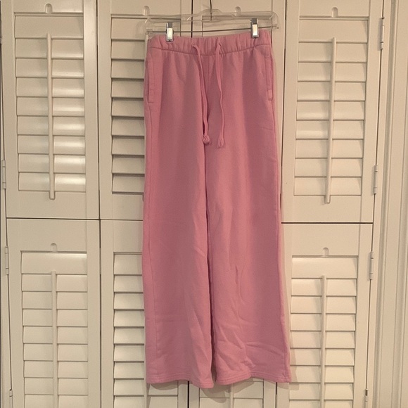 Gilly Hicks Pants - Gilly Hicks Pink Wide-Leg Sweatpants